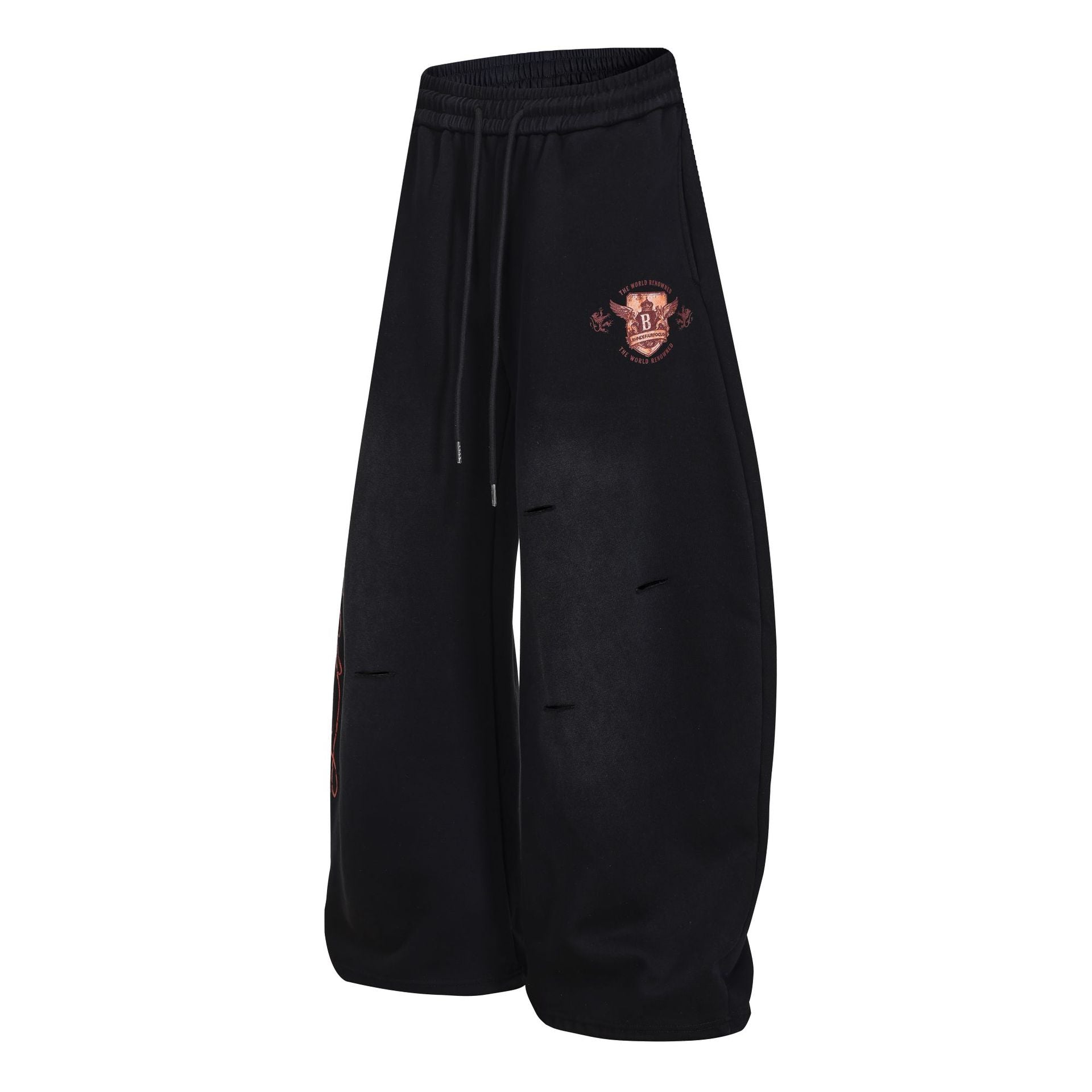 Print Barrel Leg Sweatpants