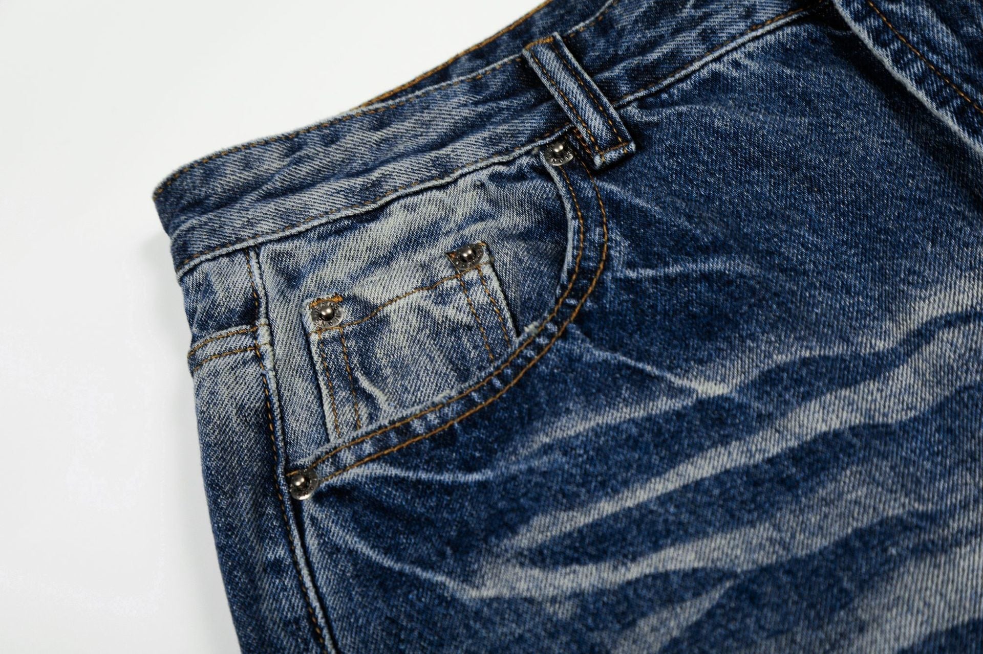 Washed Whiskers Flare Denim Jeans