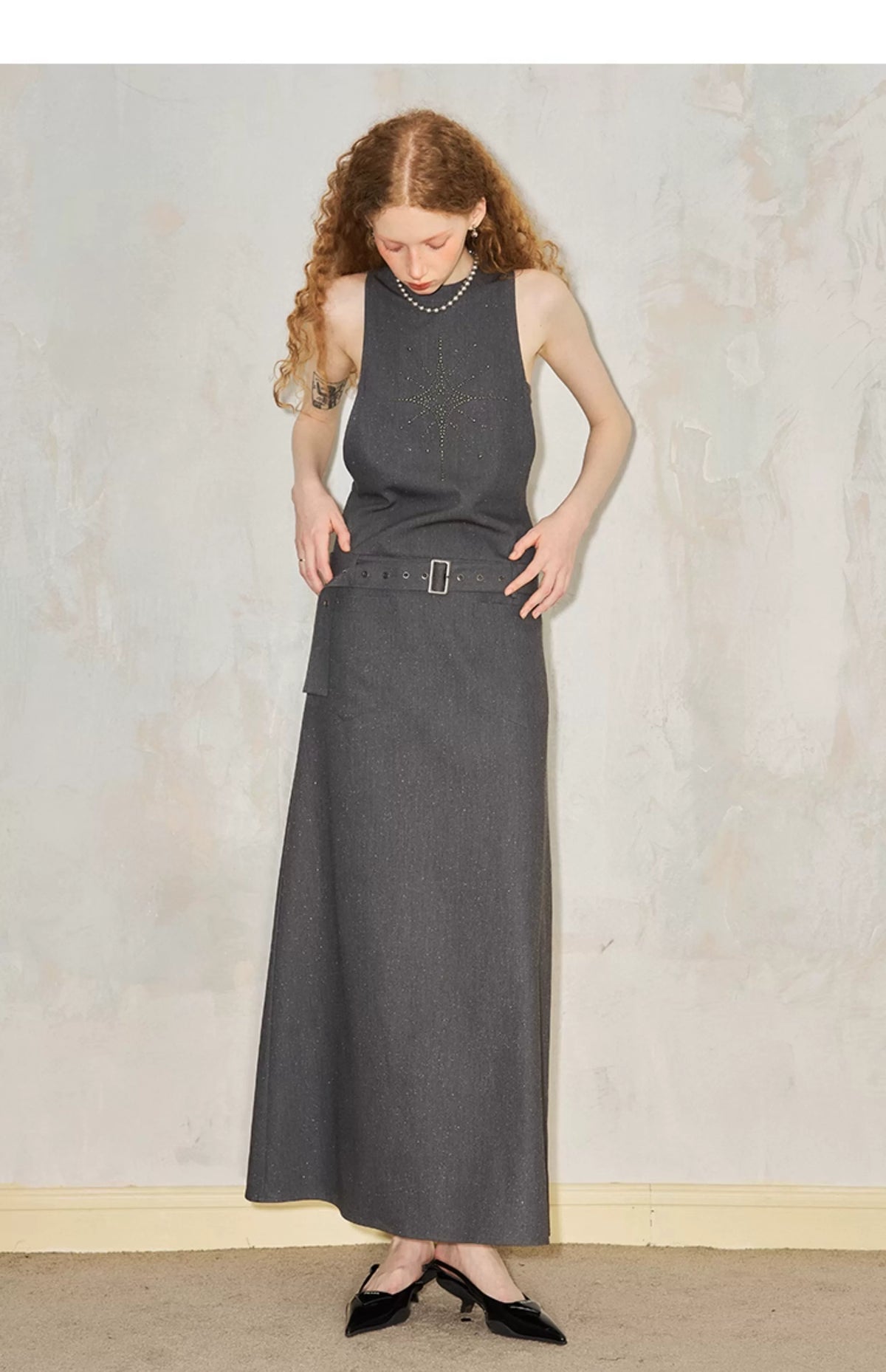 Glitter Design Long Dress