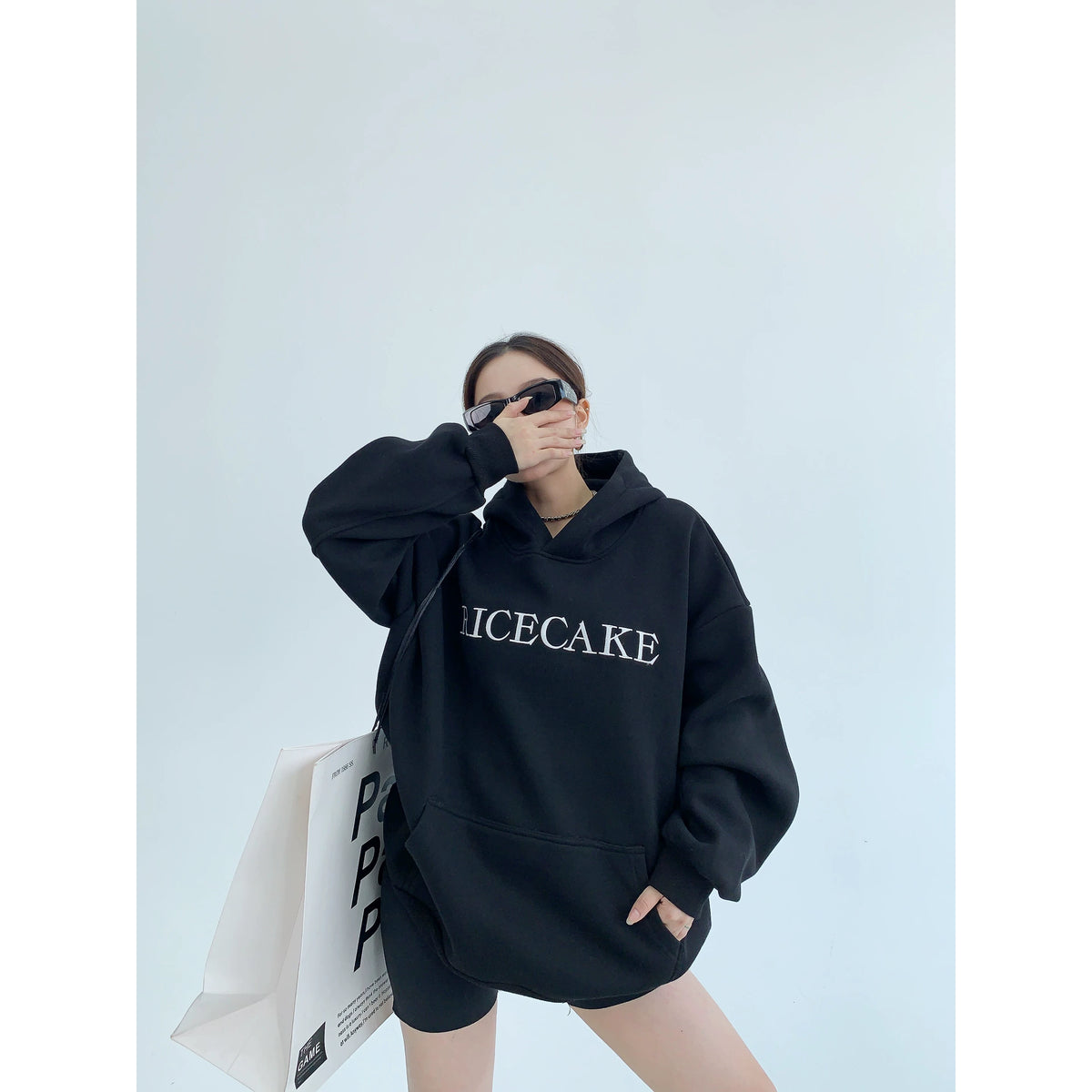 Flower Embroidery Oversized Hoodie