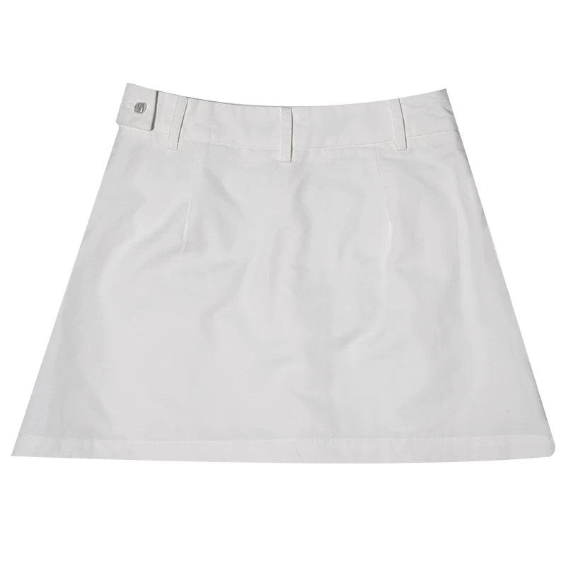 Graphic Print Lace Ruffle Skirt