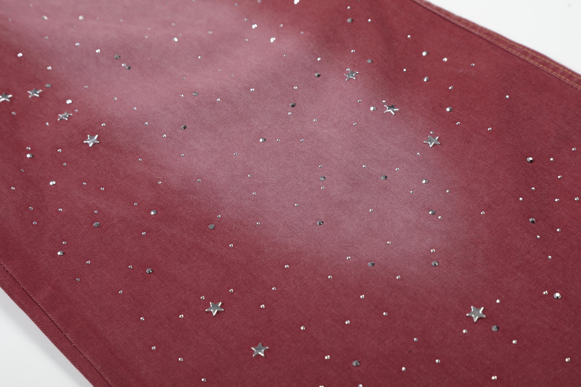 Washed Paint Studs Wide Leg Pants