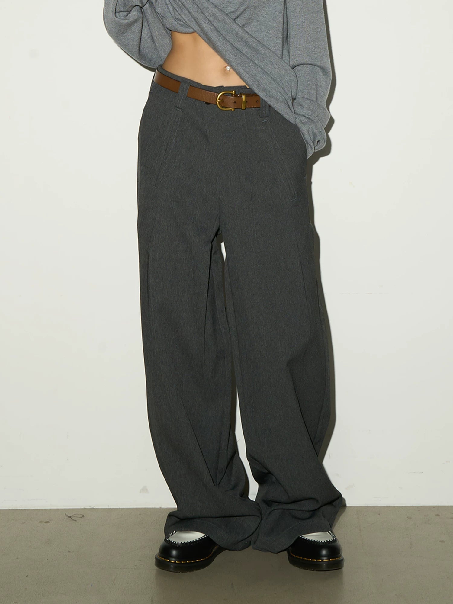 Pleats Wide Leg Pants