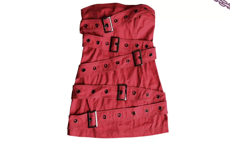 Denim Metal Hardware Sleeveless Dress