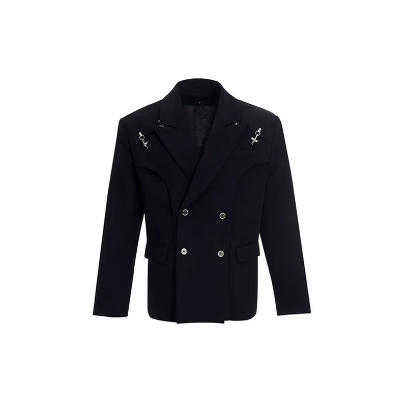 Metal Buckle Tailored Jacket