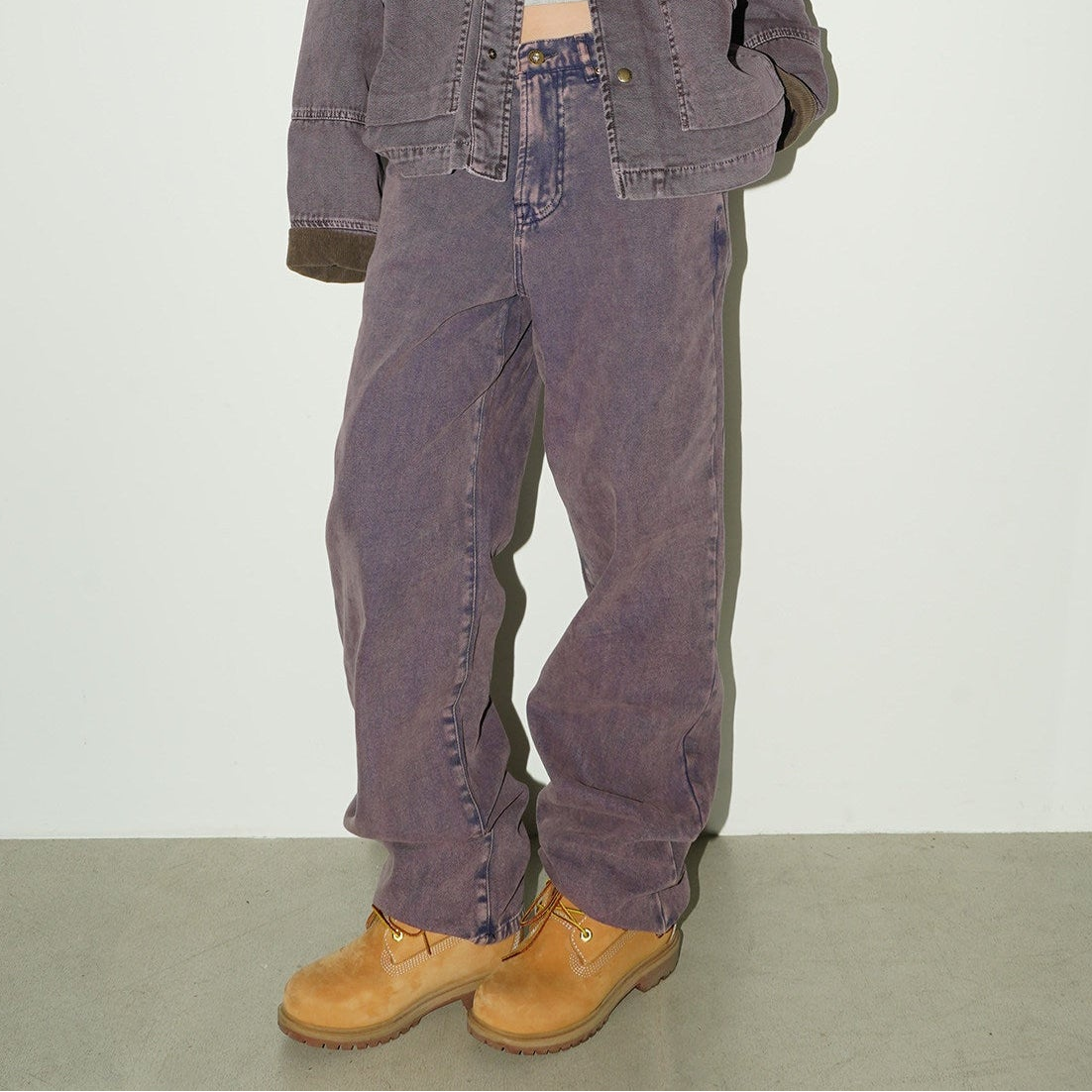 Washed Multi Pocket Jacket & Straight Denim Jeans Setup