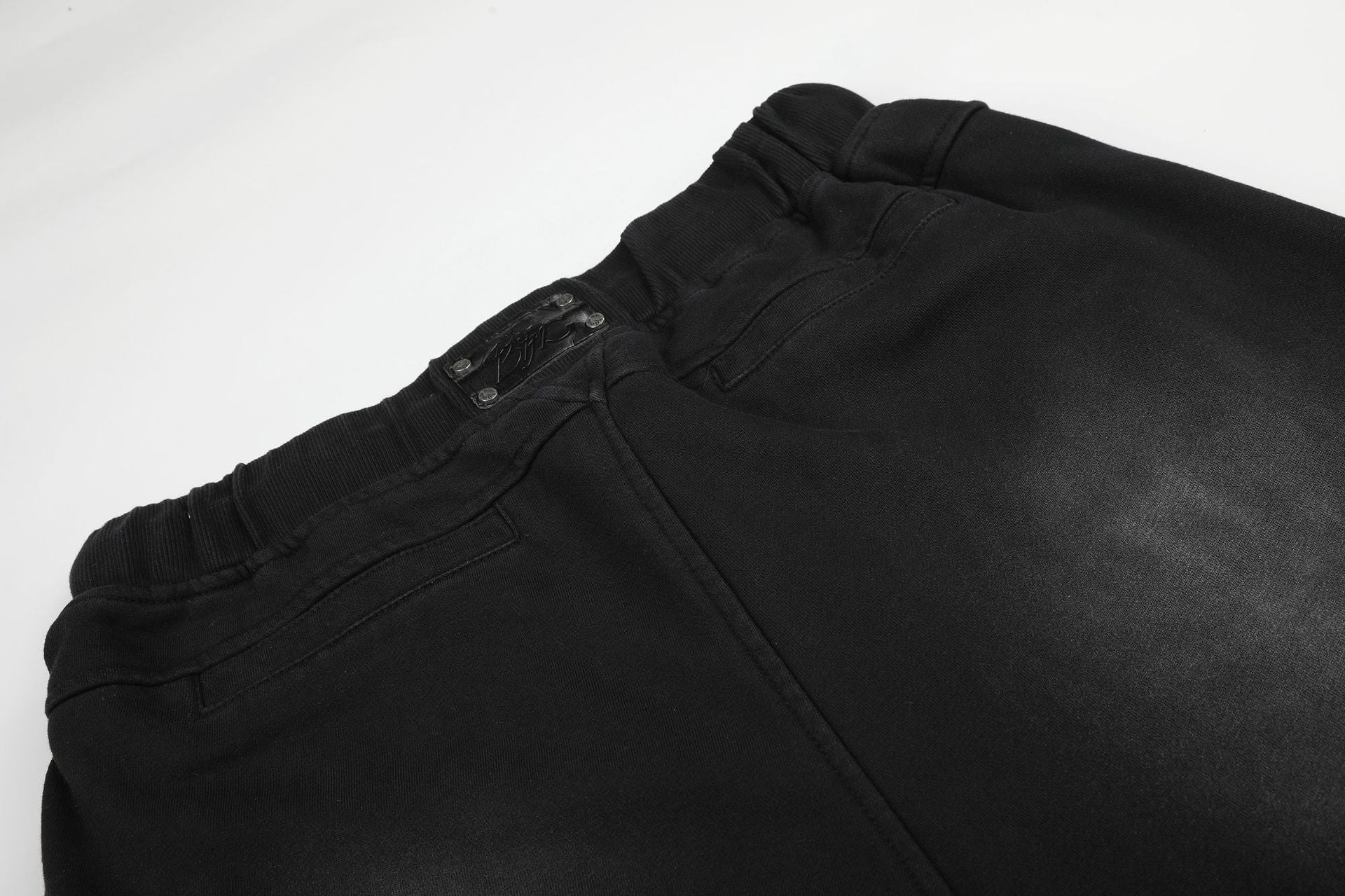 Washed Drawstring Half Sweatpants