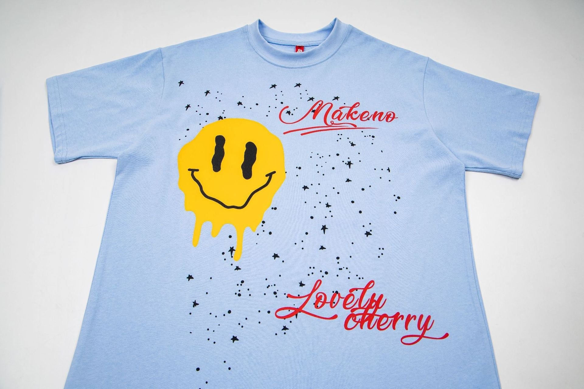 Smile Print Oversize Short Sleeve T-Shirt