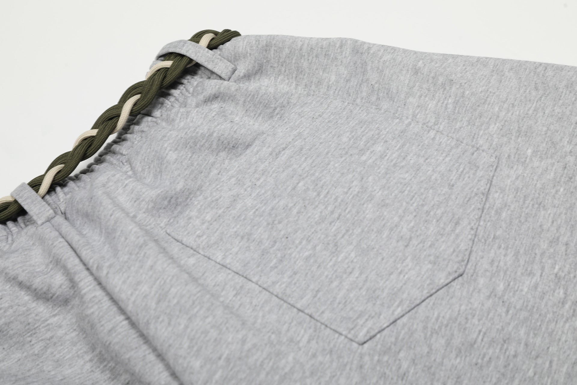 Rope Drawstring Curved Wide Leg Sweatpants