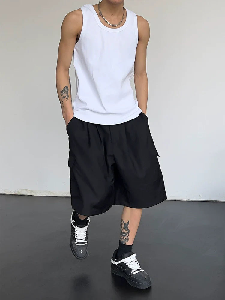 Big Pocket Wide-leg Short Pants