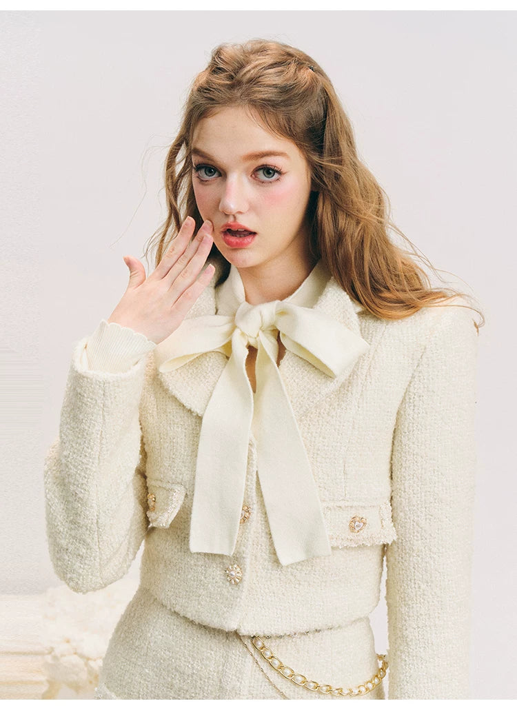Button Up Cropped Jacket & Short Skirt Setup