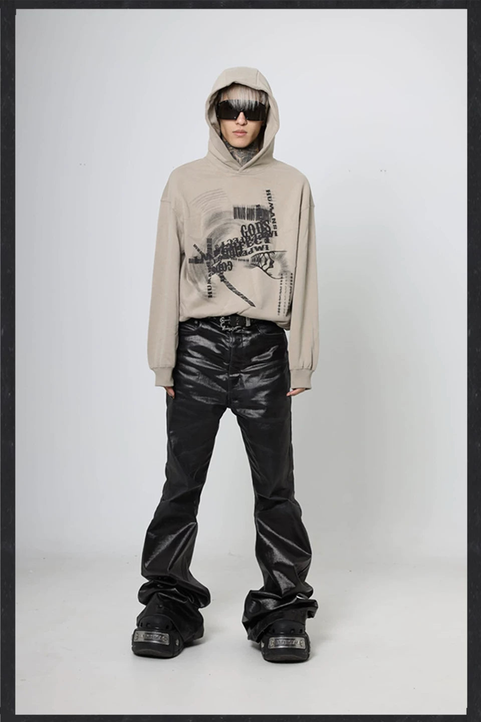 Oversize Pullover Print Hoodie