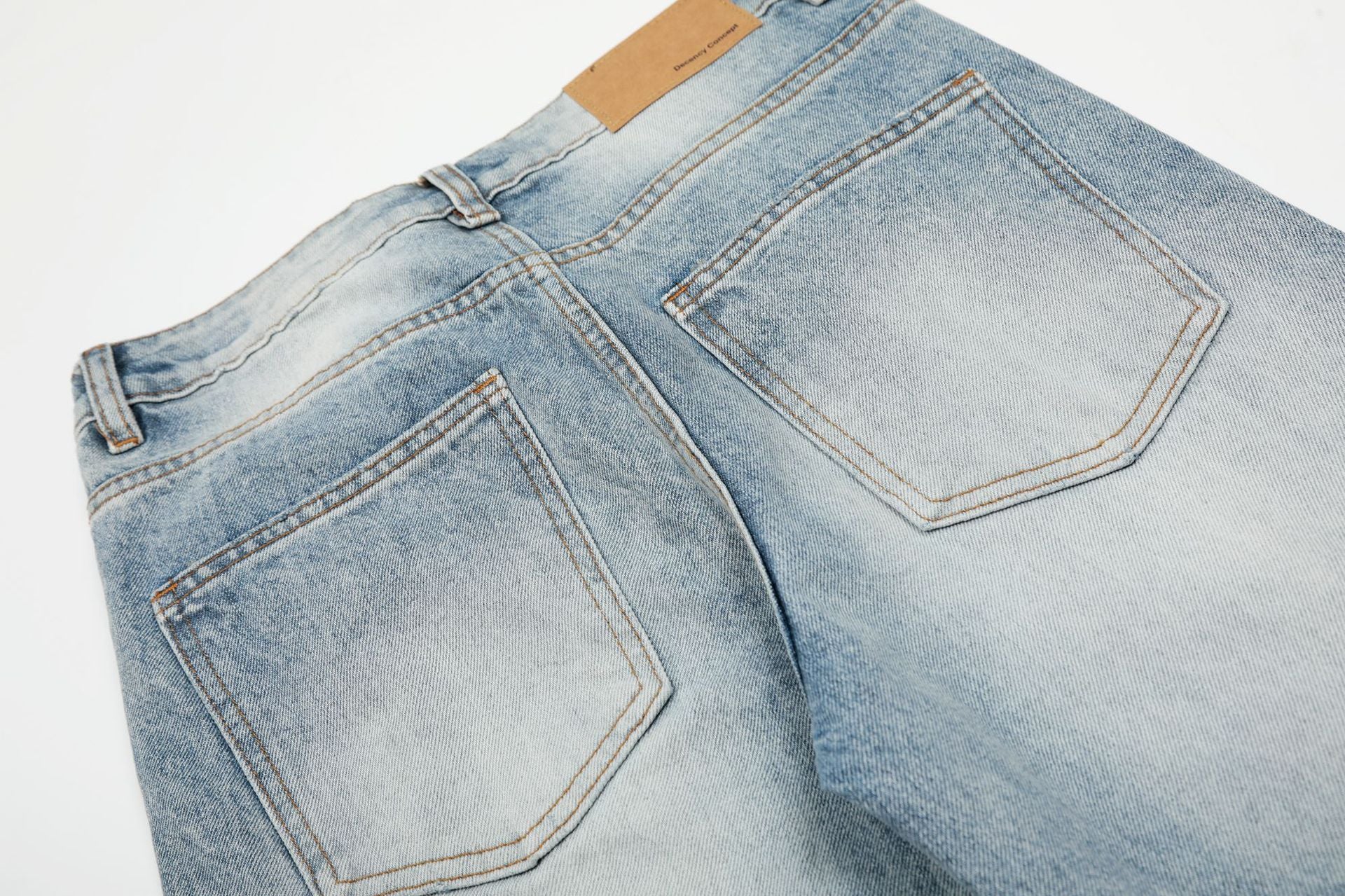 Washed Damage Flare Denim Jeans