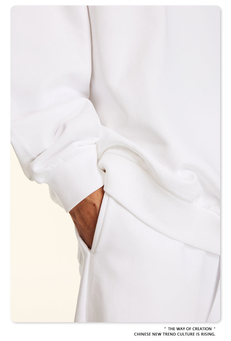 Oversize Heavyweight Basic Round Neck Sweatshirt