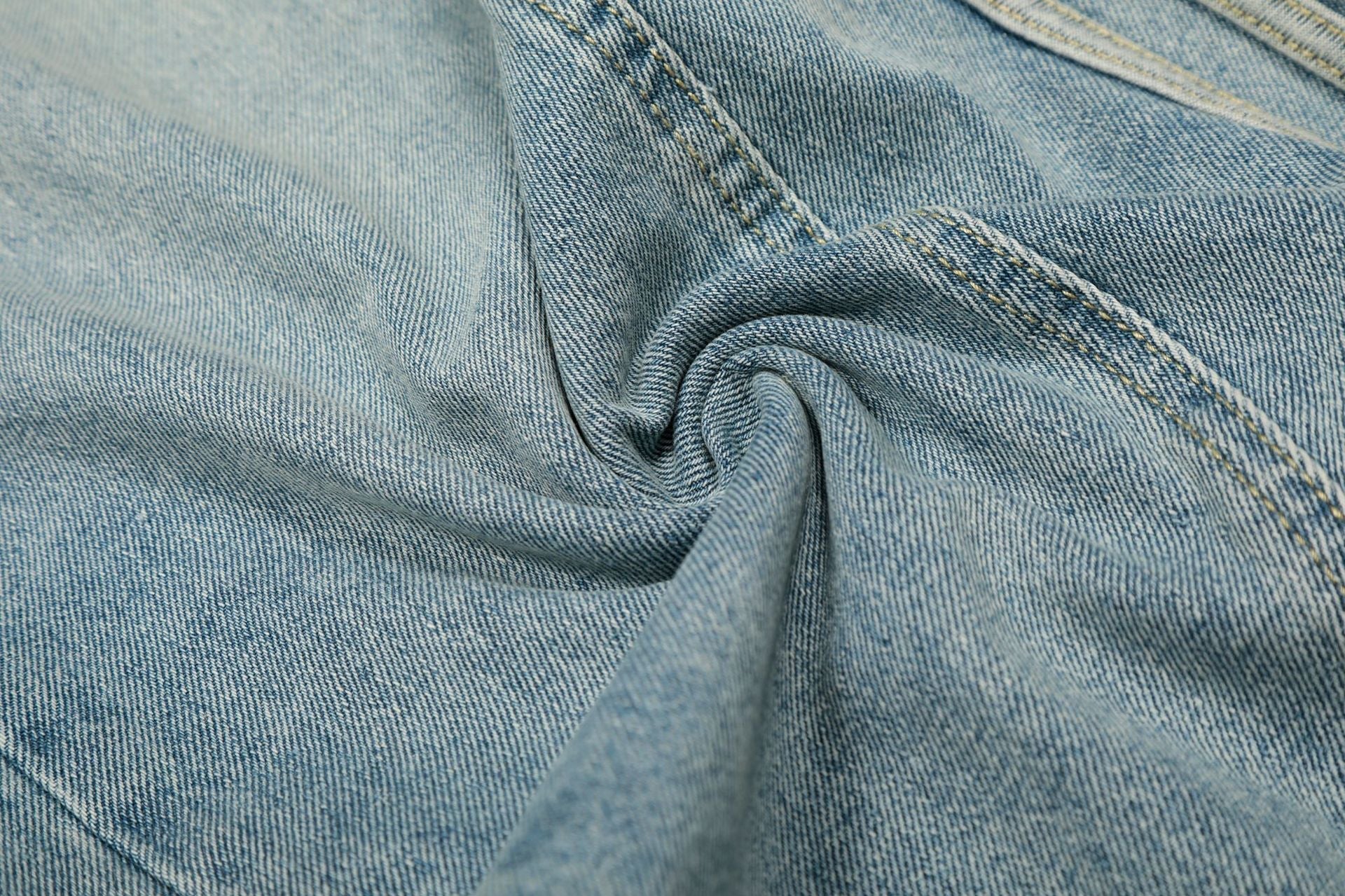 Washed Side Stripe Curved Denim Jeans