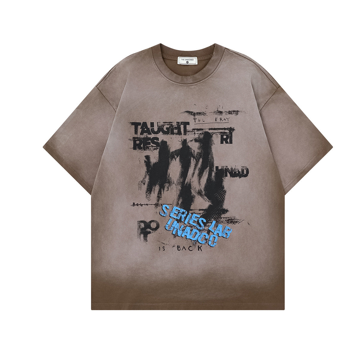 Dark Graffiti Print Short Sleeve T-Shirt