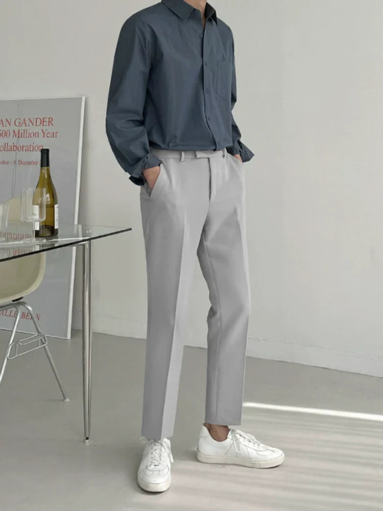 Wrinkle-Free Plain Long Sleeve Shirt