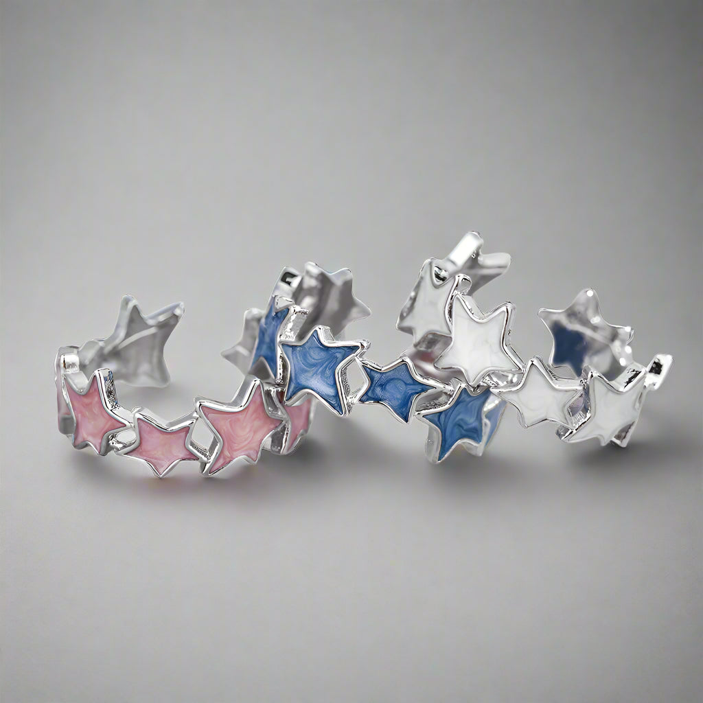 Anillo abierto de estrella coreana Y2k