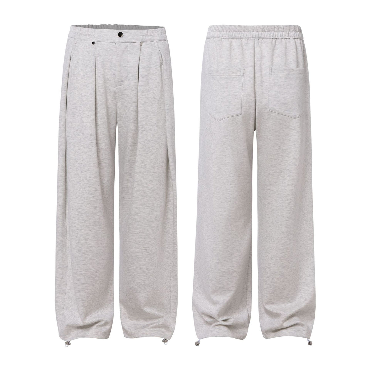 Pleats Draped Straight Sweatpants