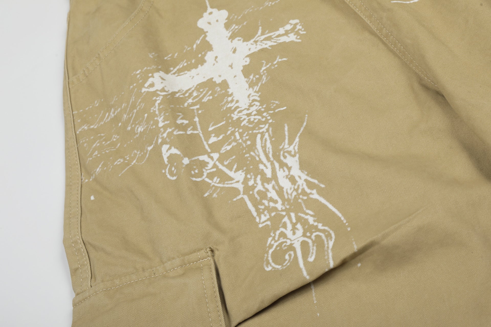Washed Wide Leg Cargo Jort