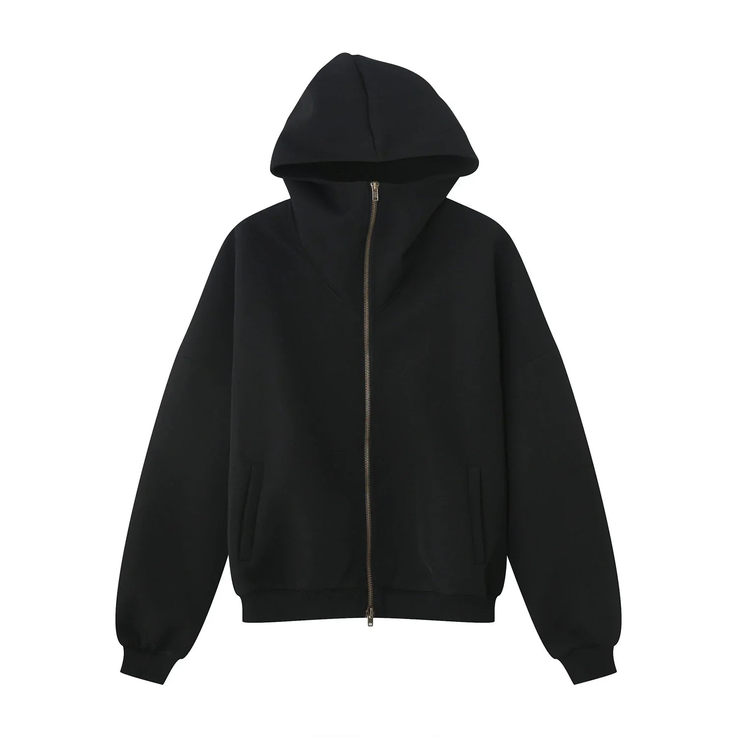 Oversize Double Zipper Sweat Hoodie & Pants Setup