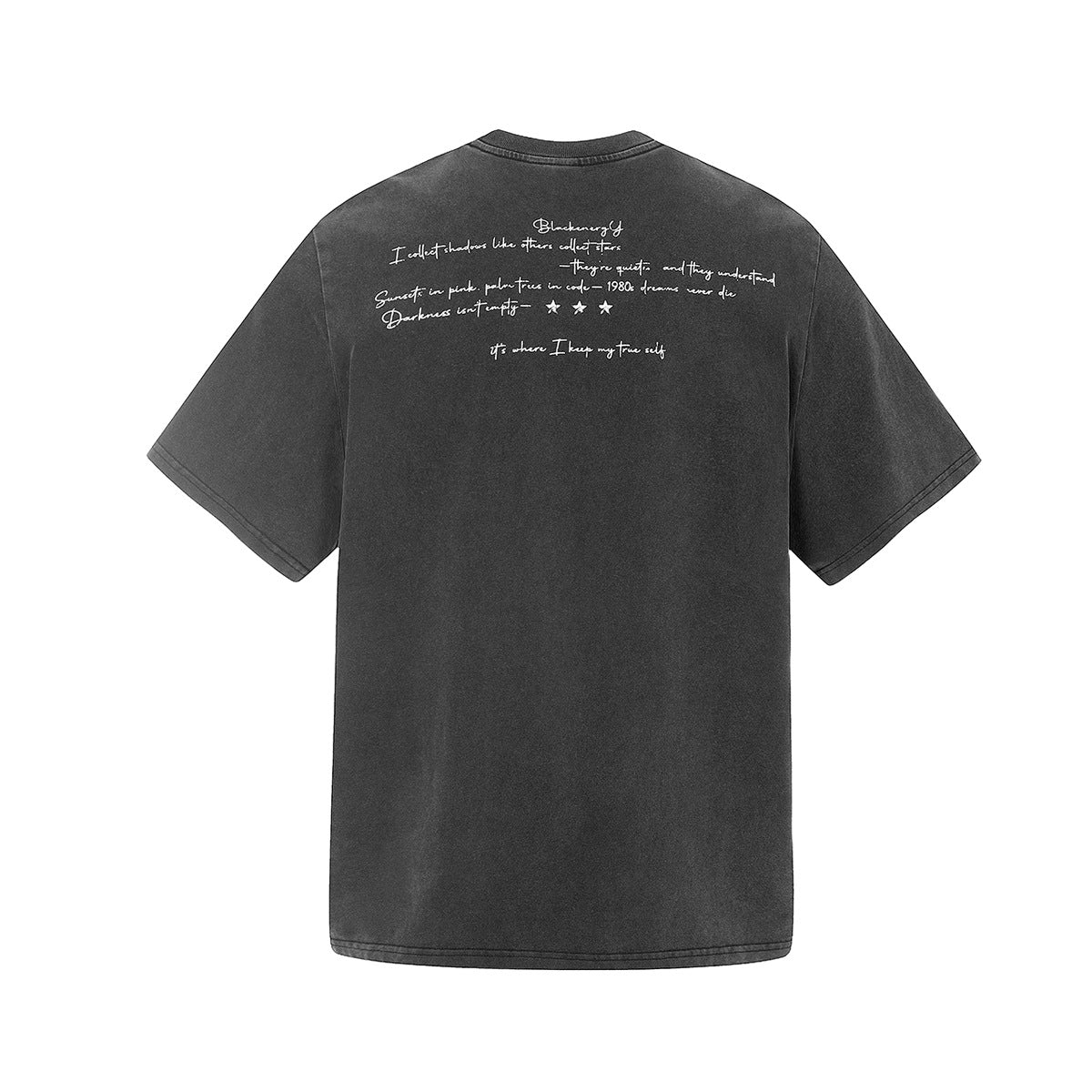 Washed Graphic Print Cotton Short Sleeve T-Shirt