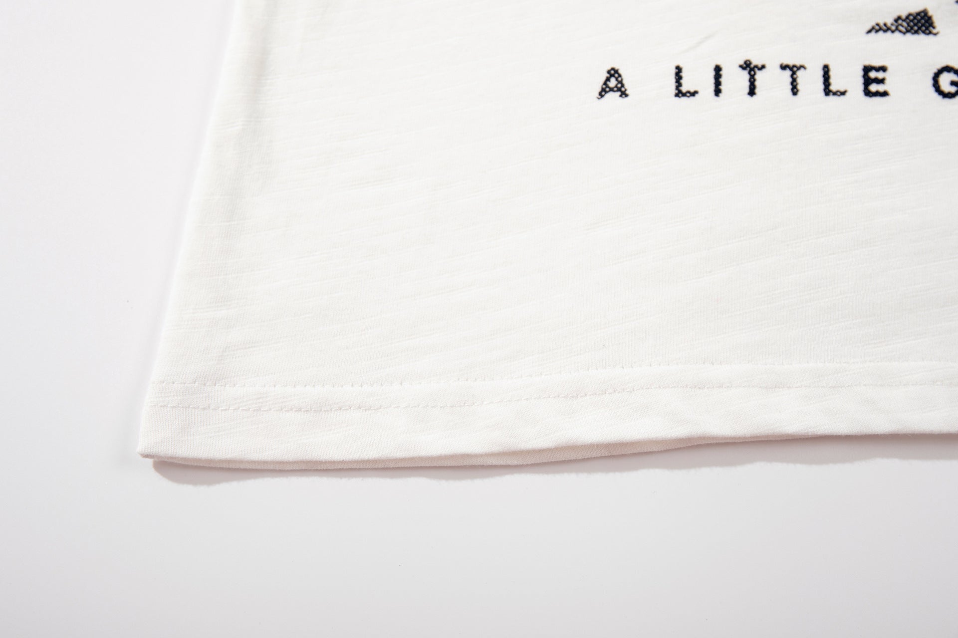 Slub Cotton Graphic Print Short Sleeve T-Shirt