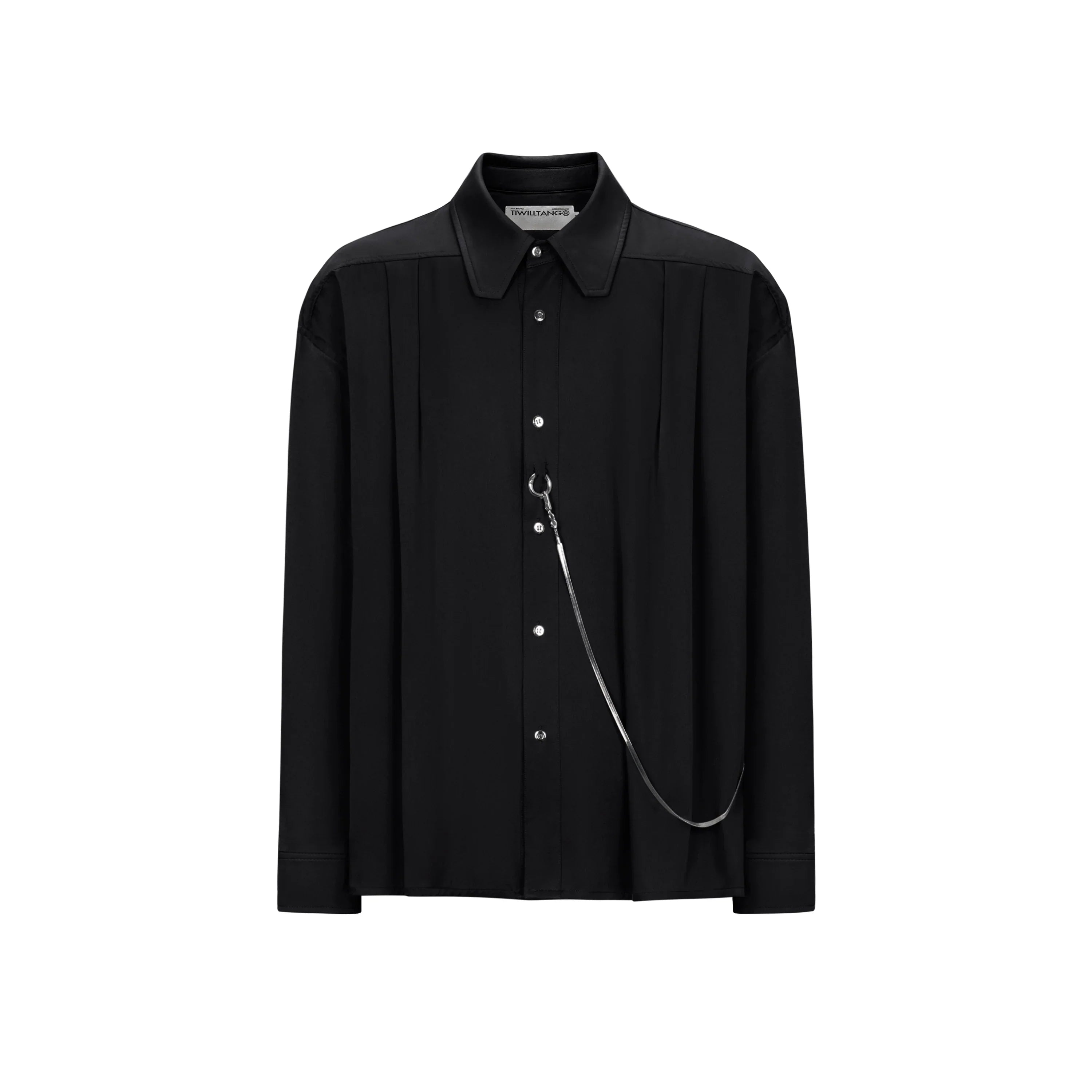 Chain Draped Long Sleeve Shirt