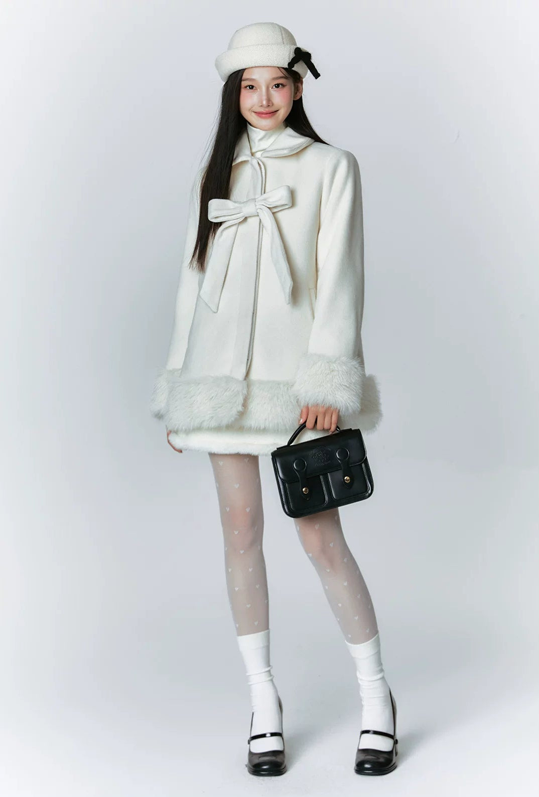 White Bow-Tie Tweed Jacket