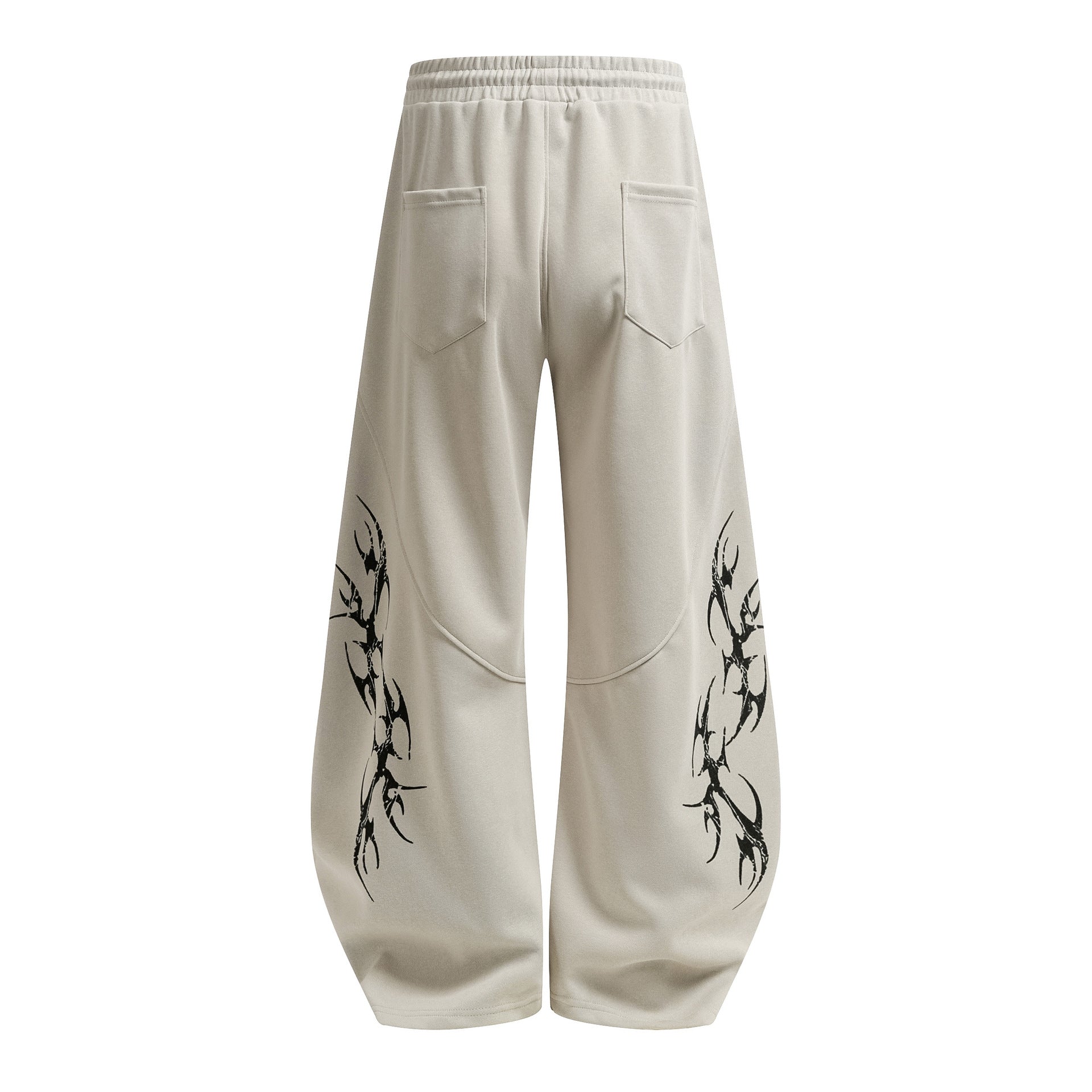 Thorn Print Zipper Hoodie & Thorn Print Wide Leg Sweatpants Setup