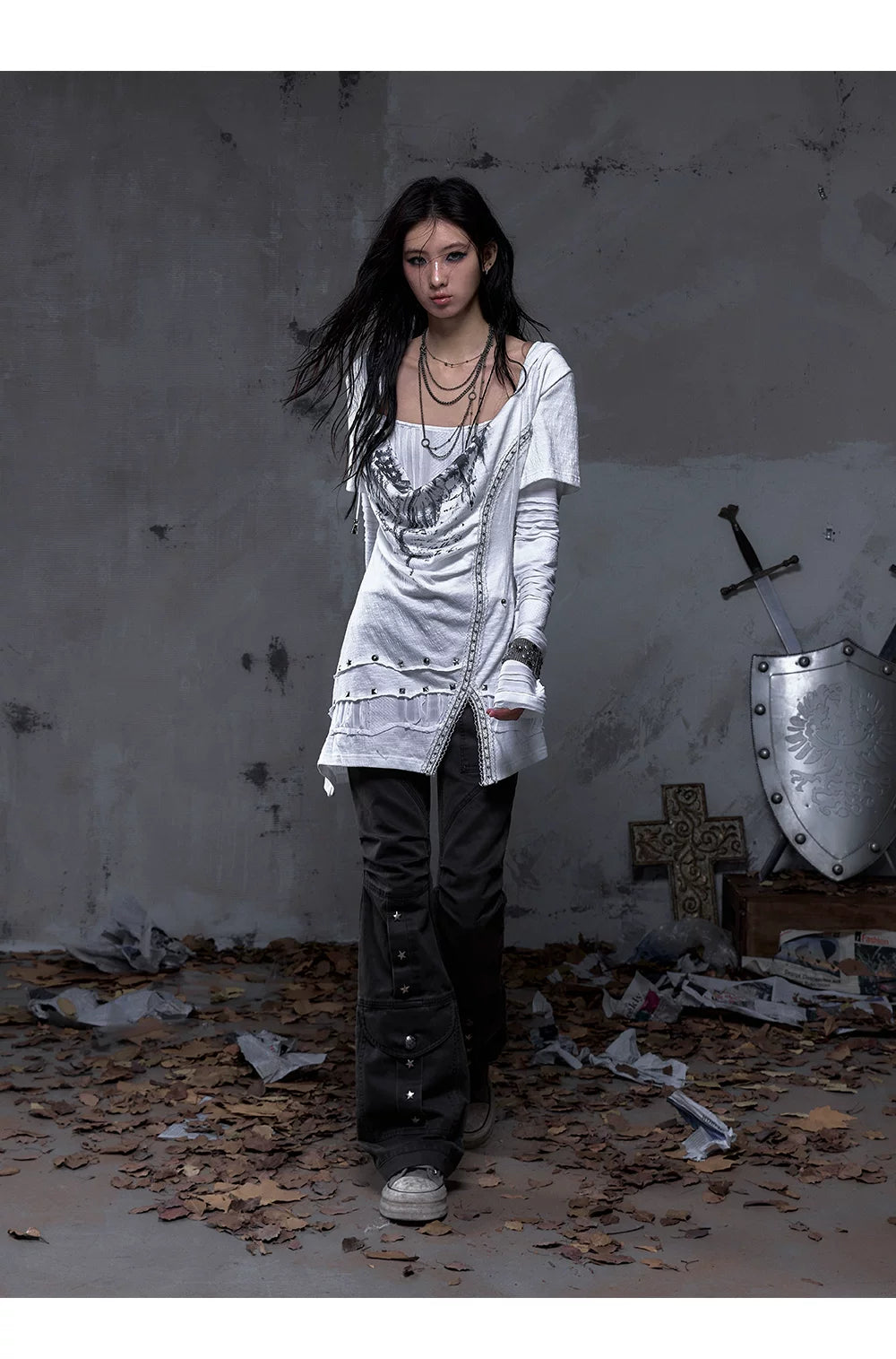 Wrinkle Washed Flare Suede Pants