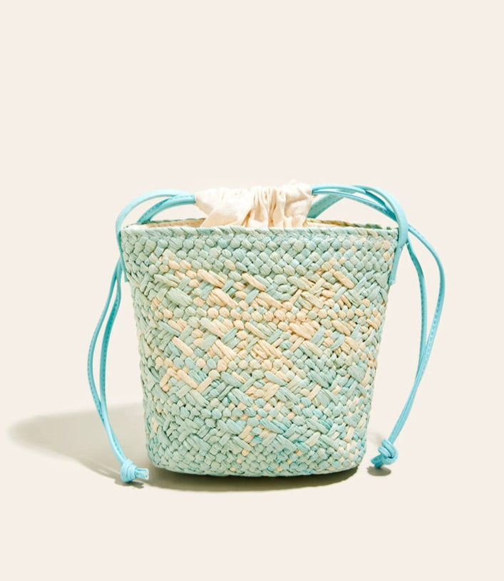 French Rattan Straw Vacation Bag