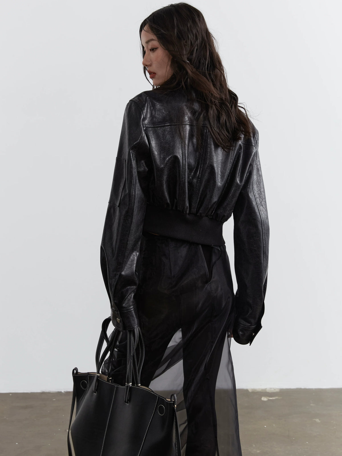 See-Through Chiffon Skirt And Long Skirt