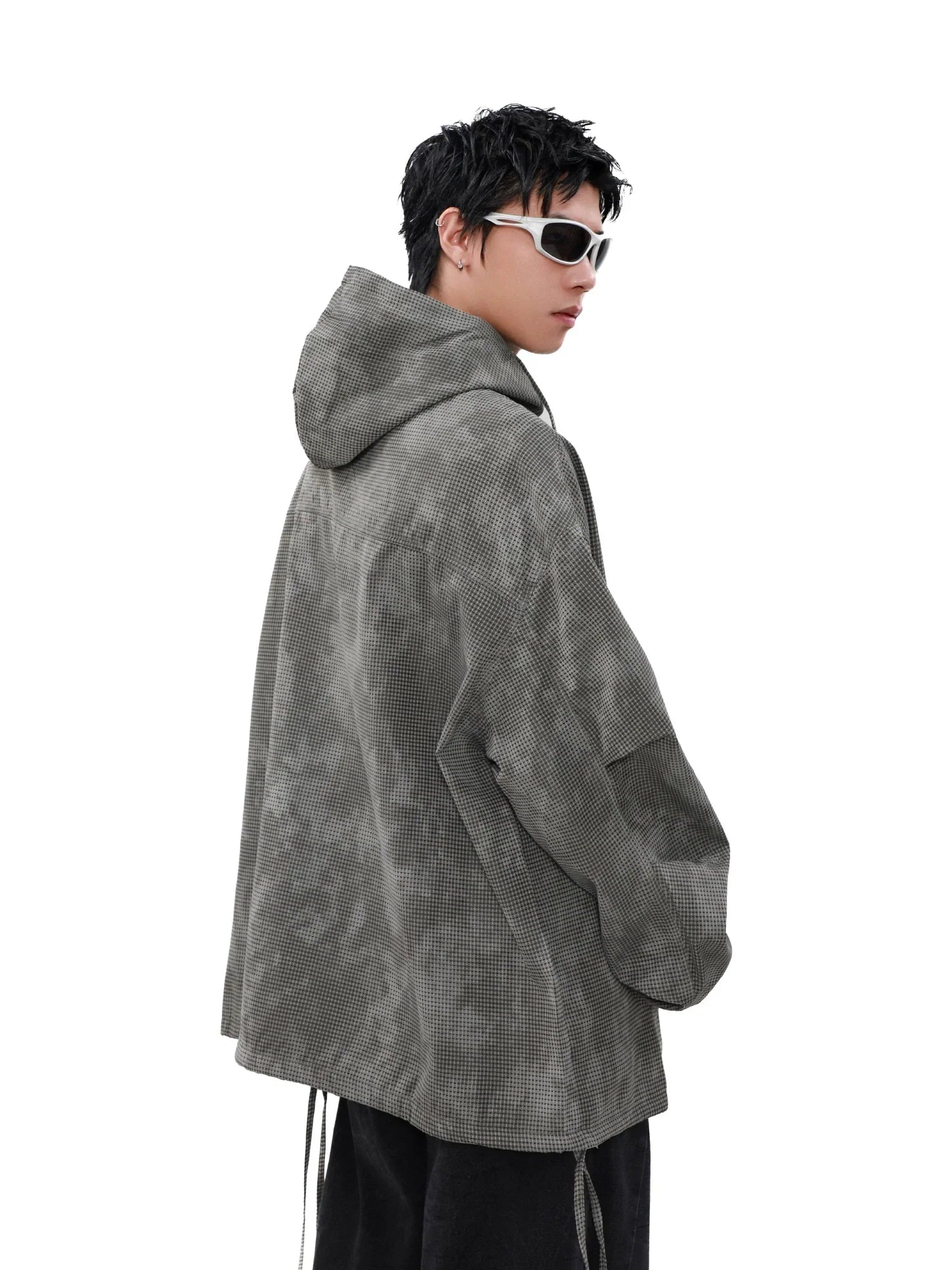 Sudadera con capucha y media cremallera