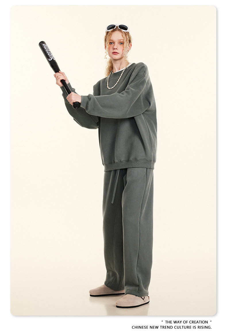 Fleece Lining Oversize Sweatshirt