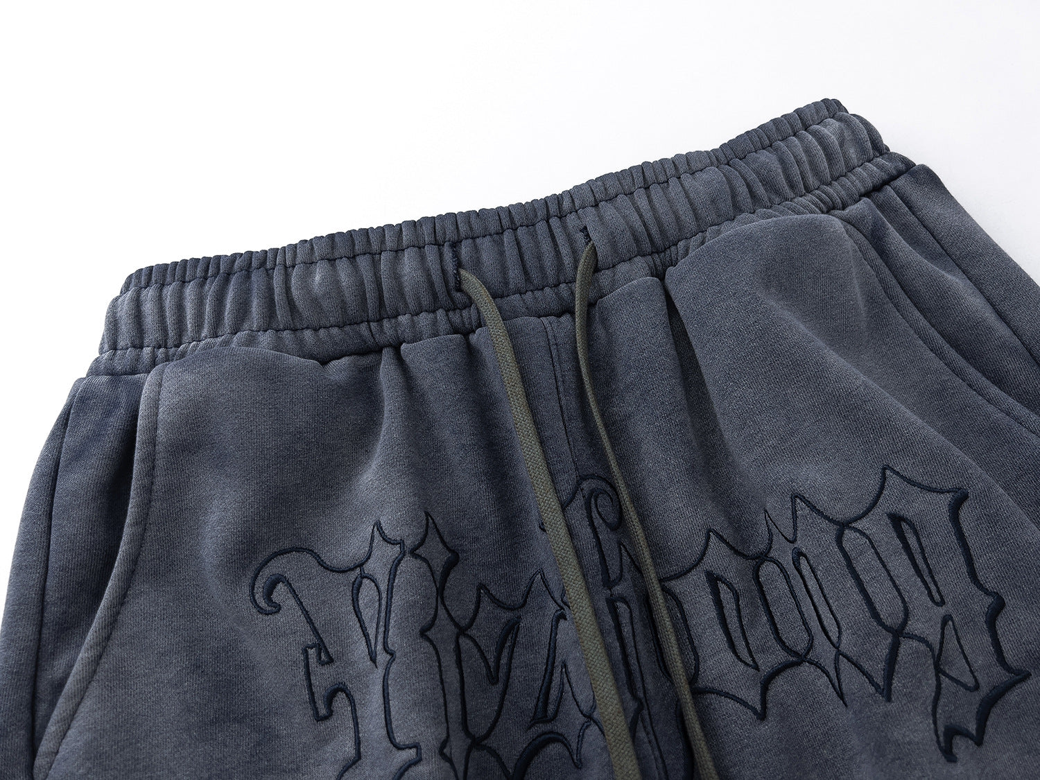 Graphic Letter Design Washed Tie-Dye Short