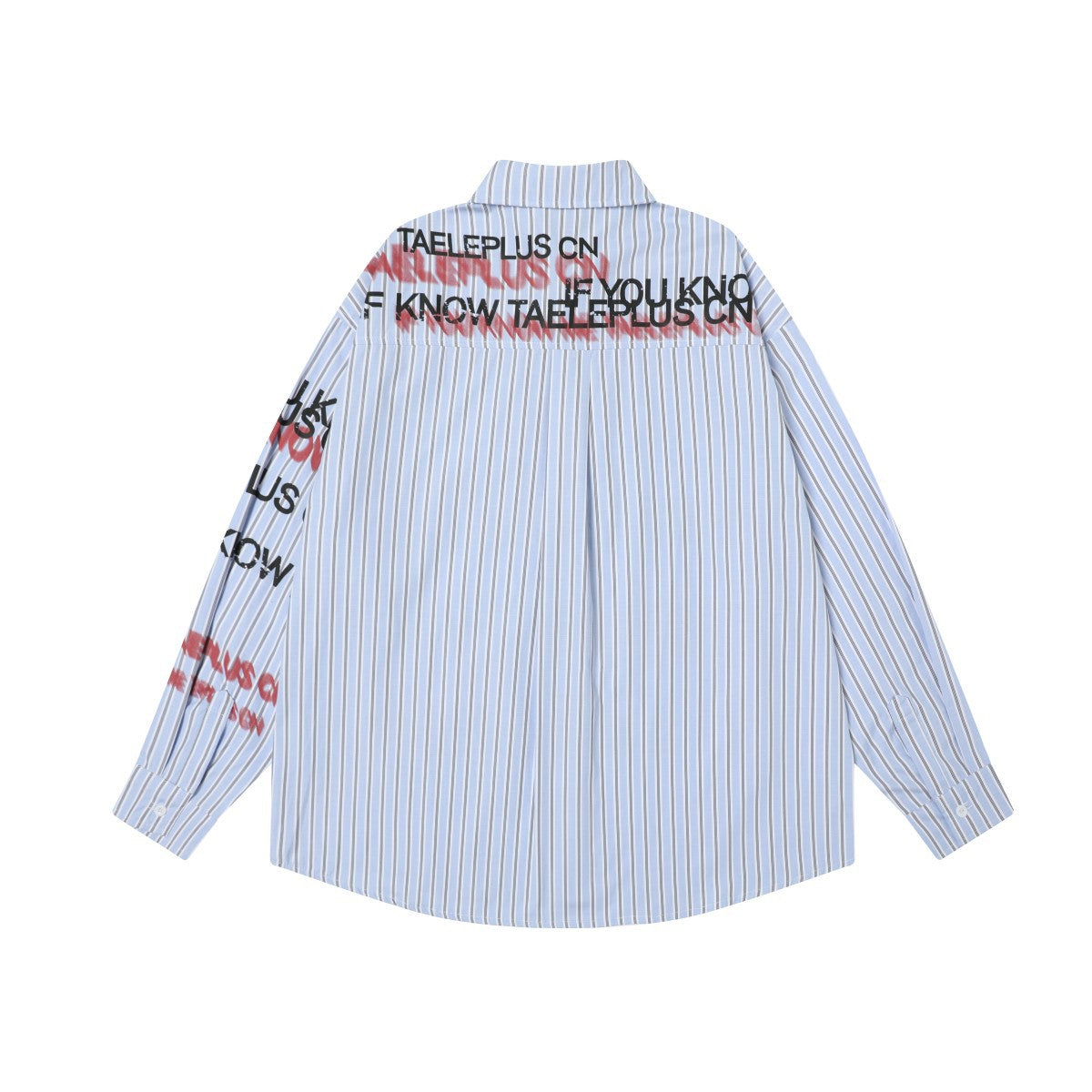 Stripe Letter Print Long Sleeve Shirt