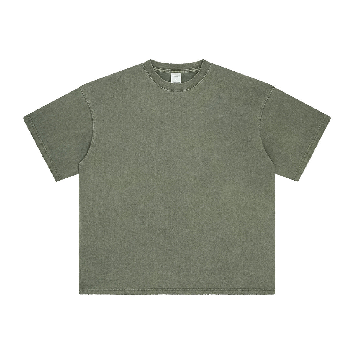 Washed Dyed Oversize Damage Short-sleeve T-shirt & Short Sweatpants Setup