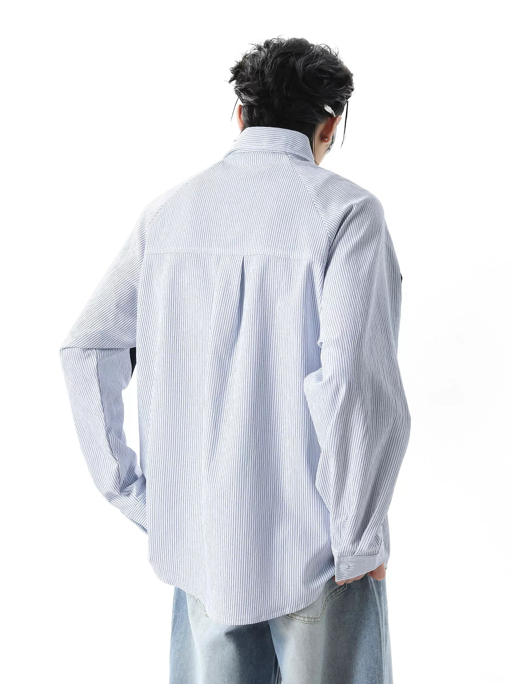 Colorblock Stripe Long Sleeve Shirt