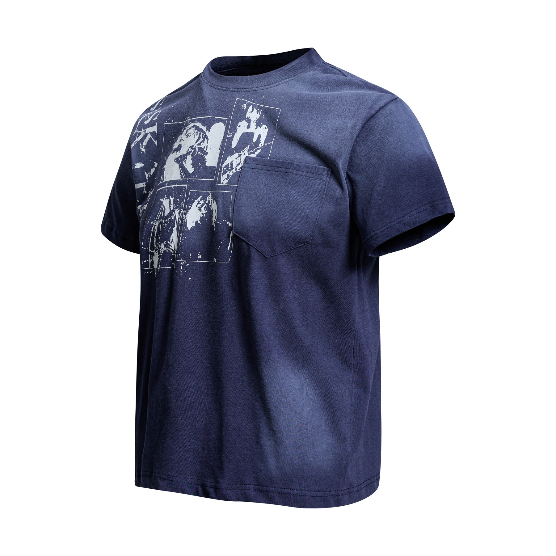 Band Print Short Sleeve T-Shirt