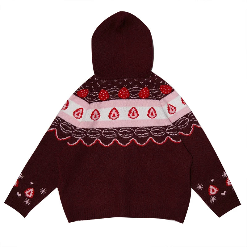 Strawberry Cake Knit Cardigan