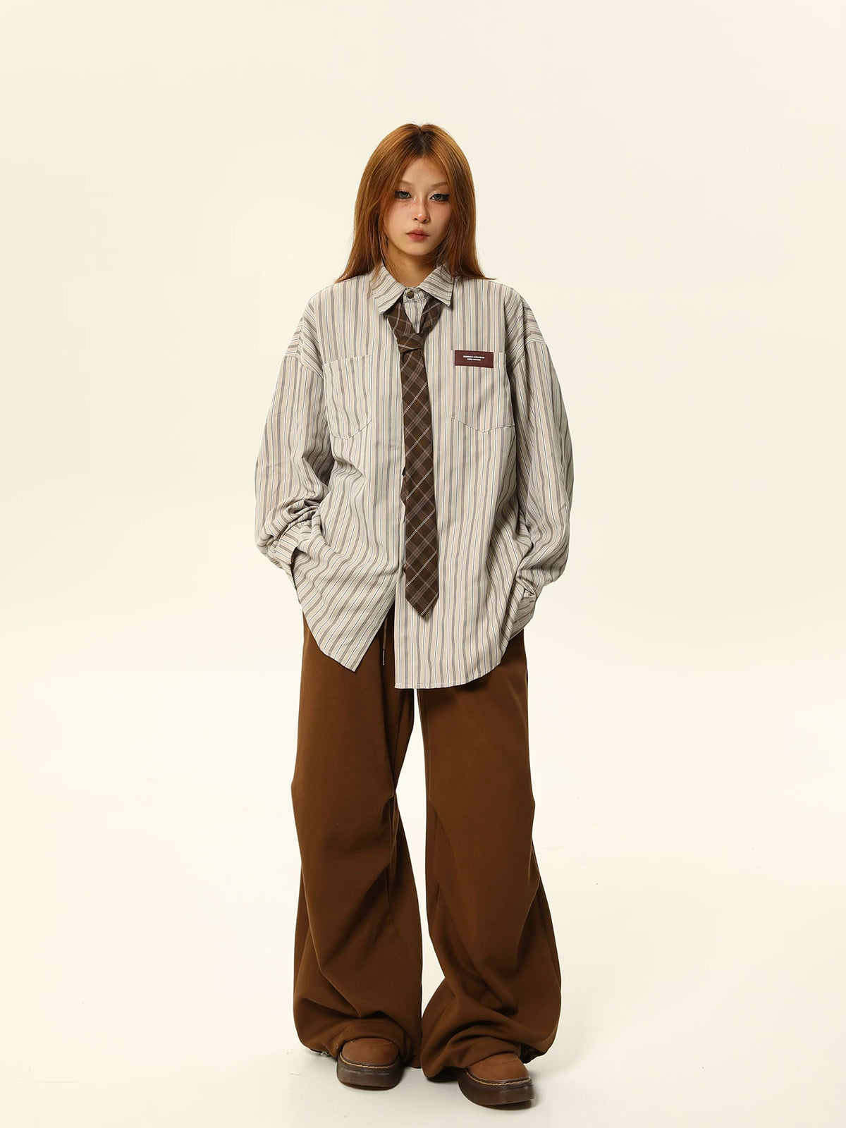 Oversized Stripe Design Shirt