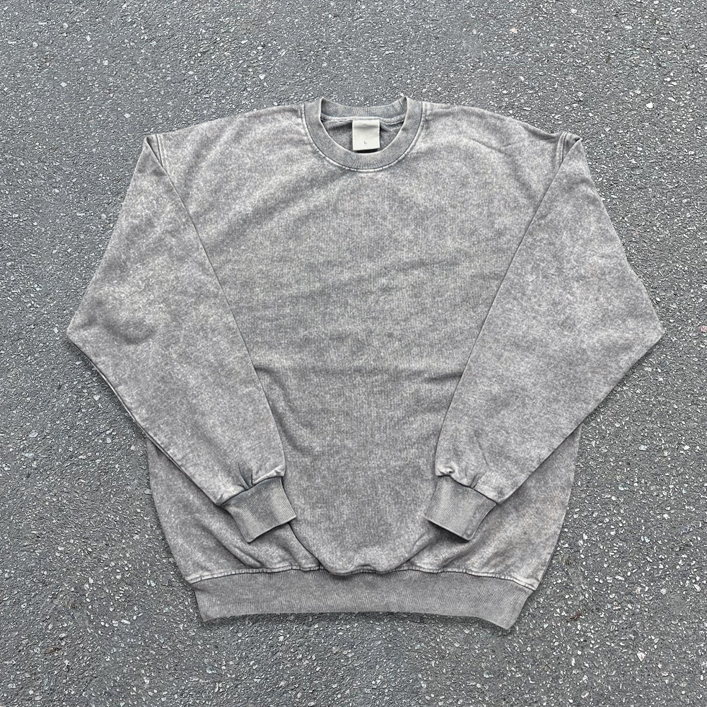Wax Dye Washed Heavyweight Oversize Drop Shoulder Pullover Sweatshirt