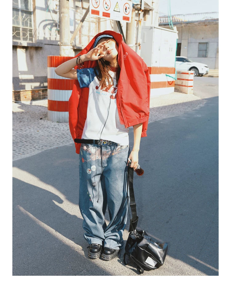 Raglan Sleeve Letter Print Fitted Short Sleeve T-Shirt