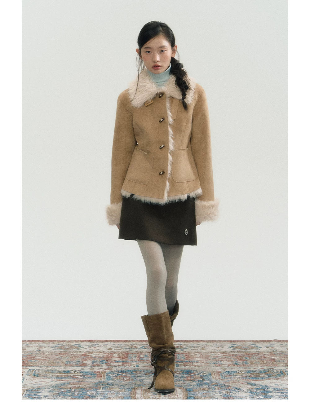 Fake Shearling Thick Jacket