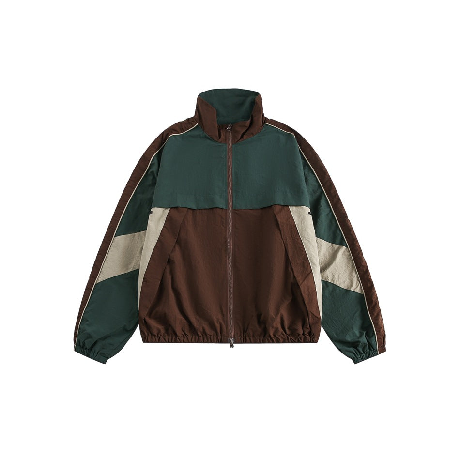 Chaqueta deportiva retro con cuello alto