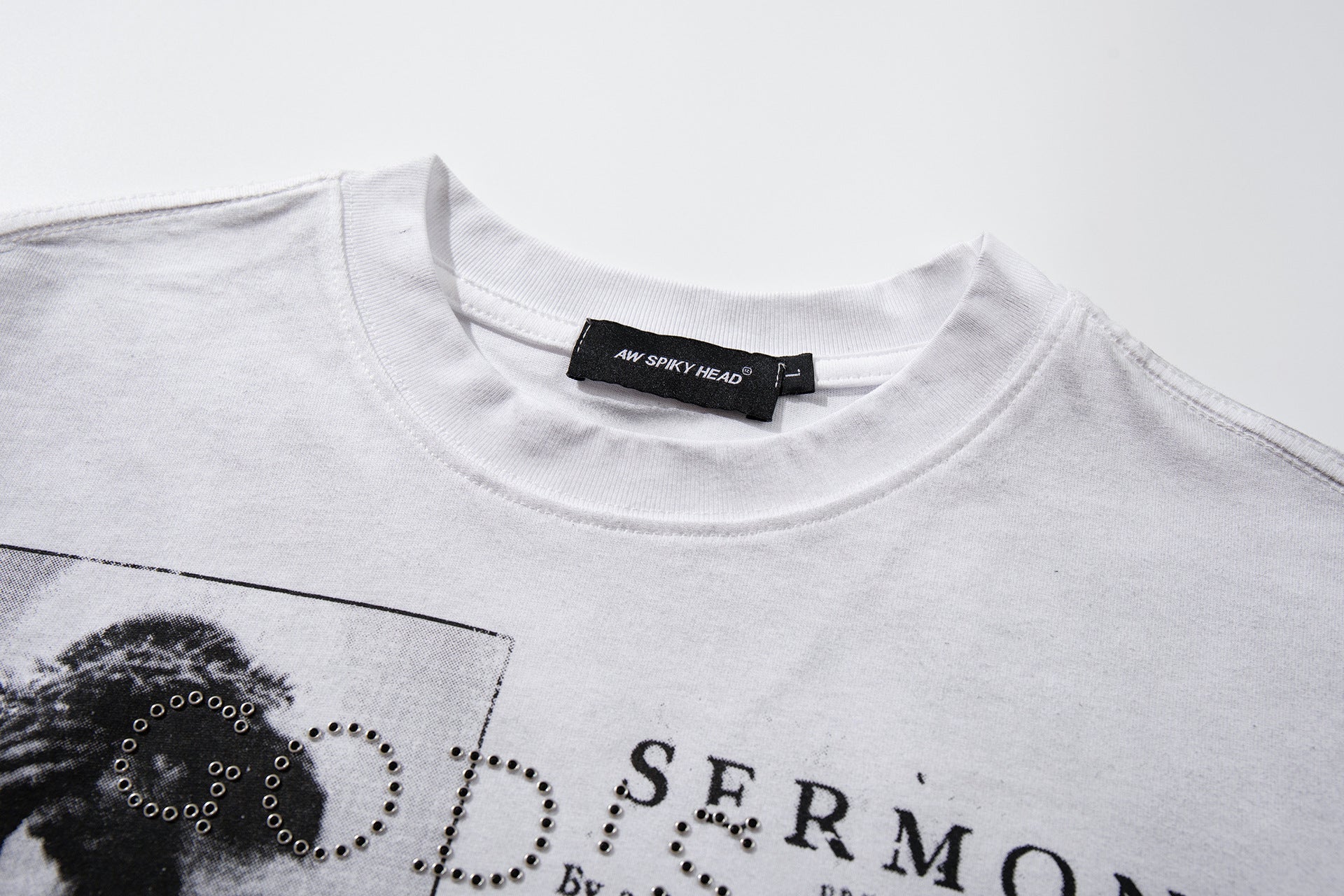 Portrait Letter Print Short Sleeve T-Shirt