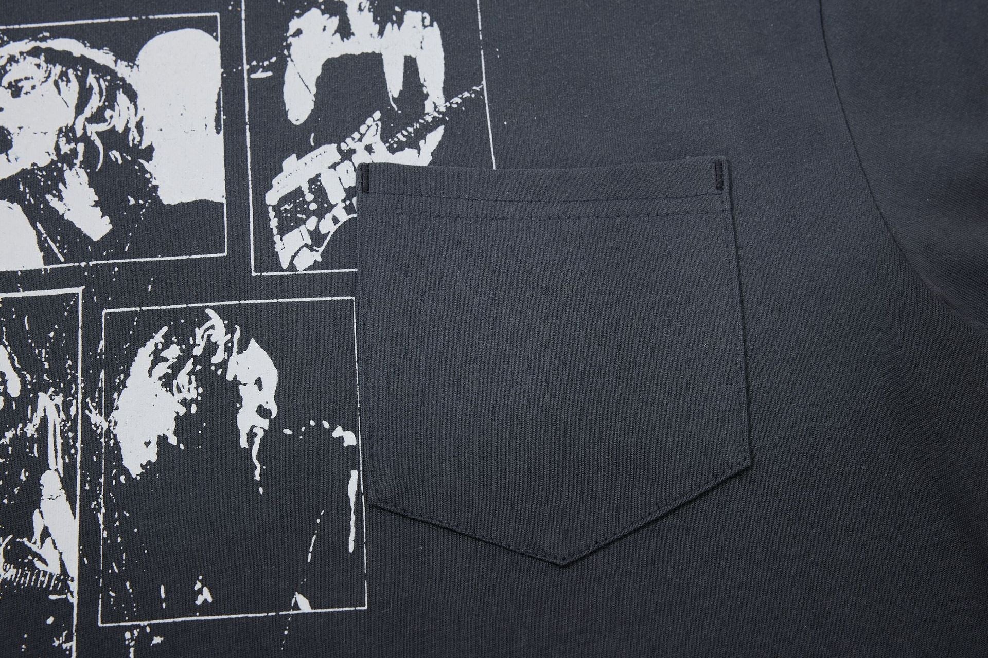 Band Print Short Sleeve T-Shirt