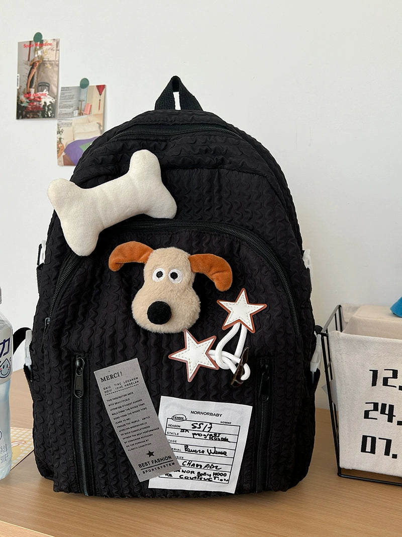 Gromit Dog Backpack with Plush Bone & Star Charms