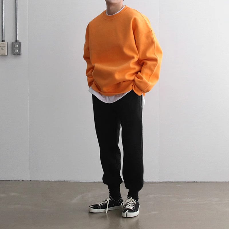 Oversize Round Neck Pullover Sweatshirt